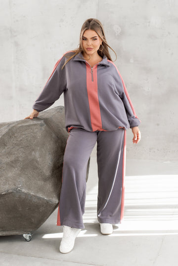 Ватиран комплект с широк панталон - Twiggy Shop