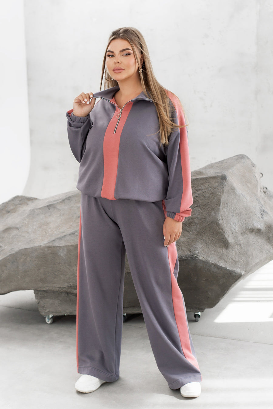 Ватиран комплект с широк панталон - Twiggy Shop