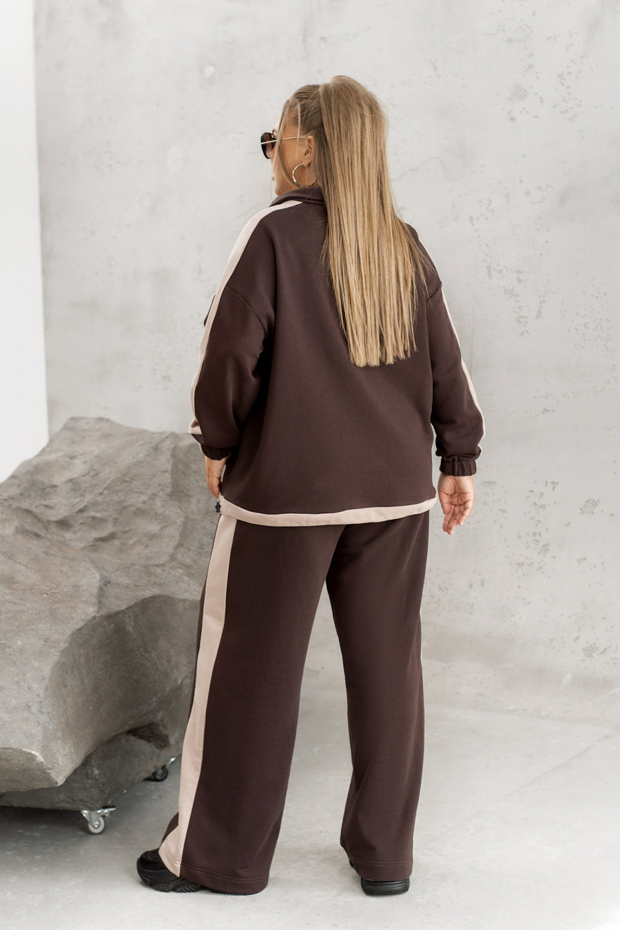 Ватиран комплект с широк панталон - Twiggy Shop