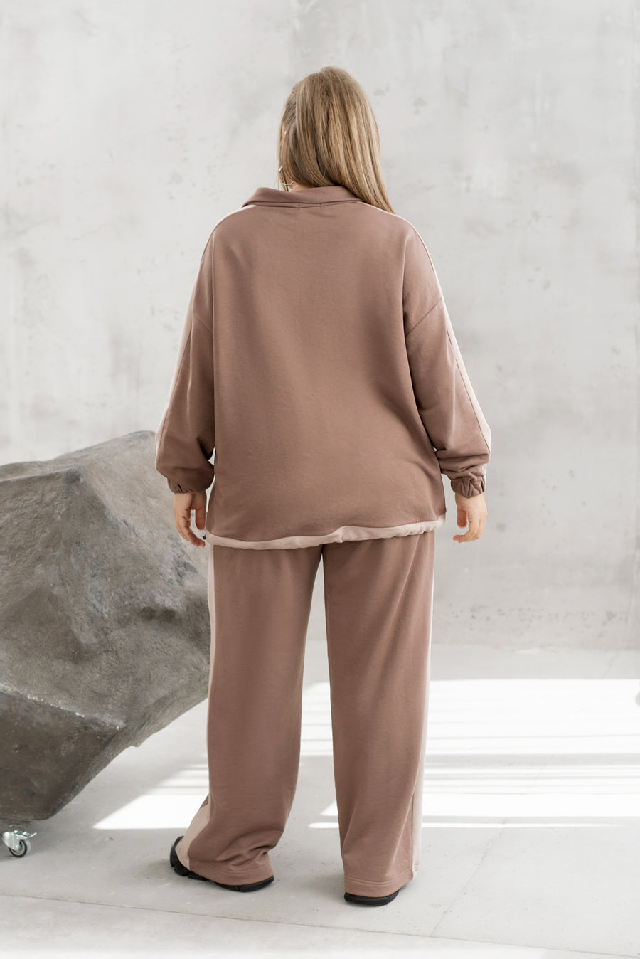 Ватиран комплект с широк панталон - Twiggy Shop