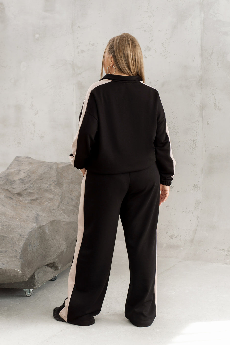 Ватиран комплект с широк панталон - Twiggy Shop