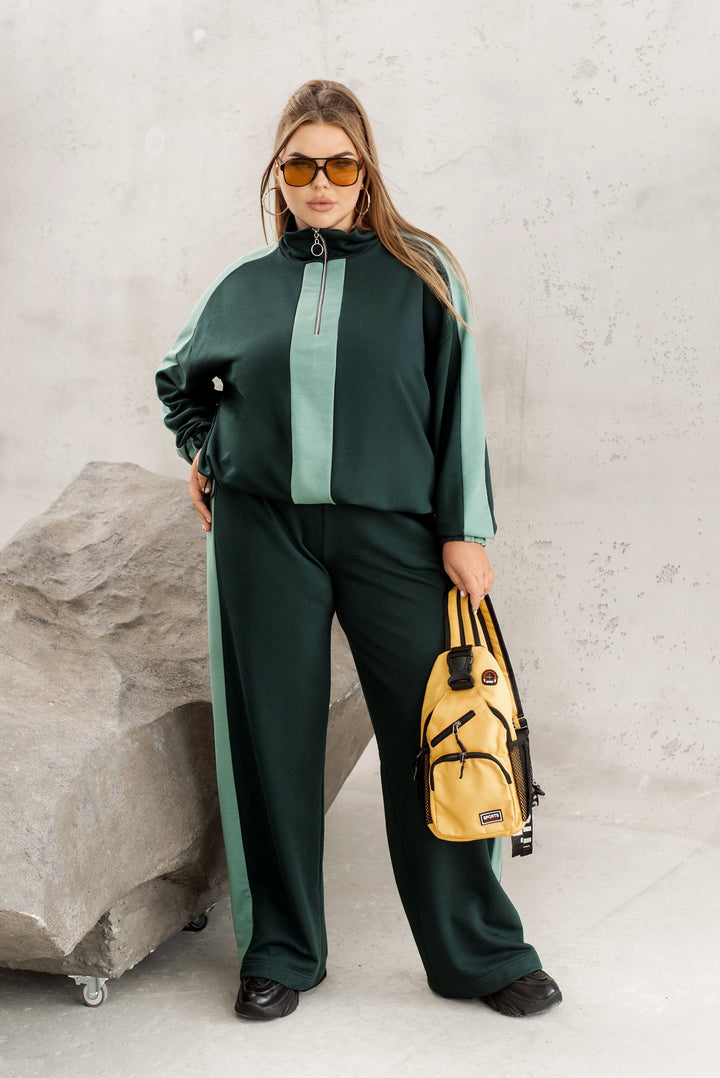 Ватиран комплект с широк панталон - Twiggy Shop