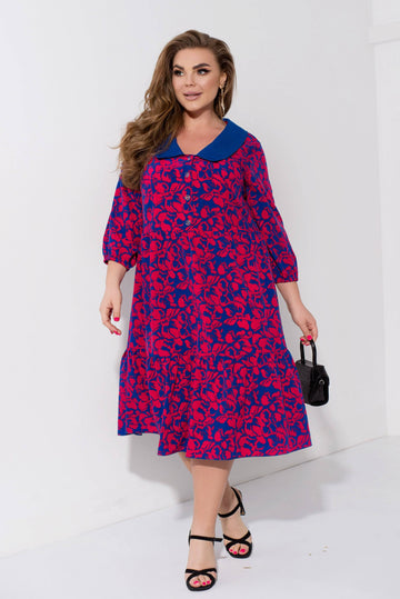 Рокля в свободна кройка от софт - Twiggy Shop