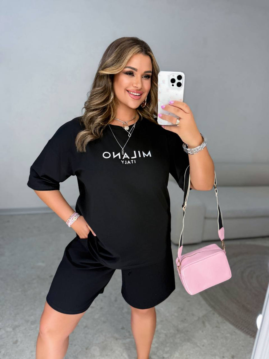 Комплект от тениска и къс панталон - Twiggy Shop