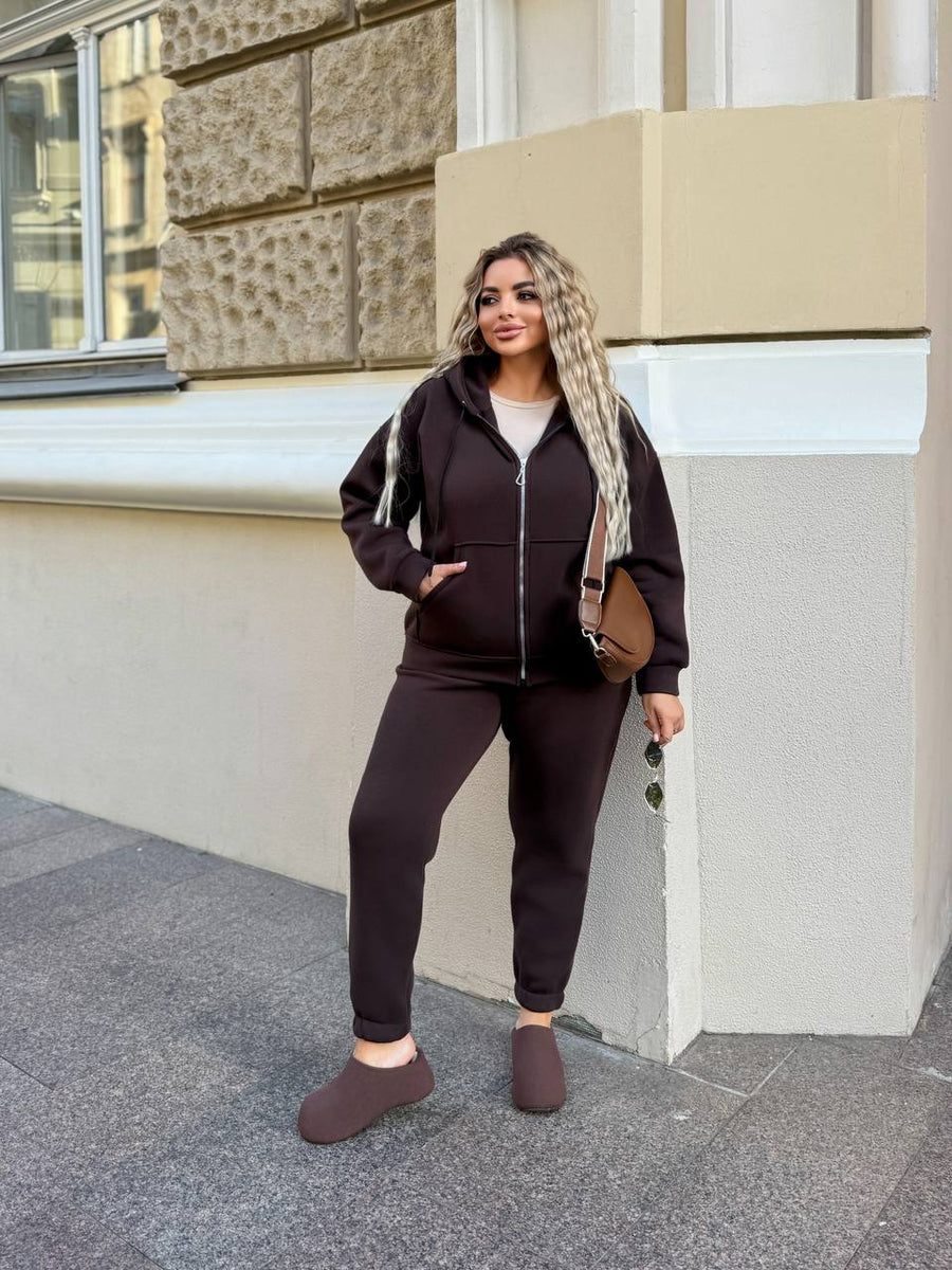 Ватиран комплект от трикотаж - Twiggy Shop