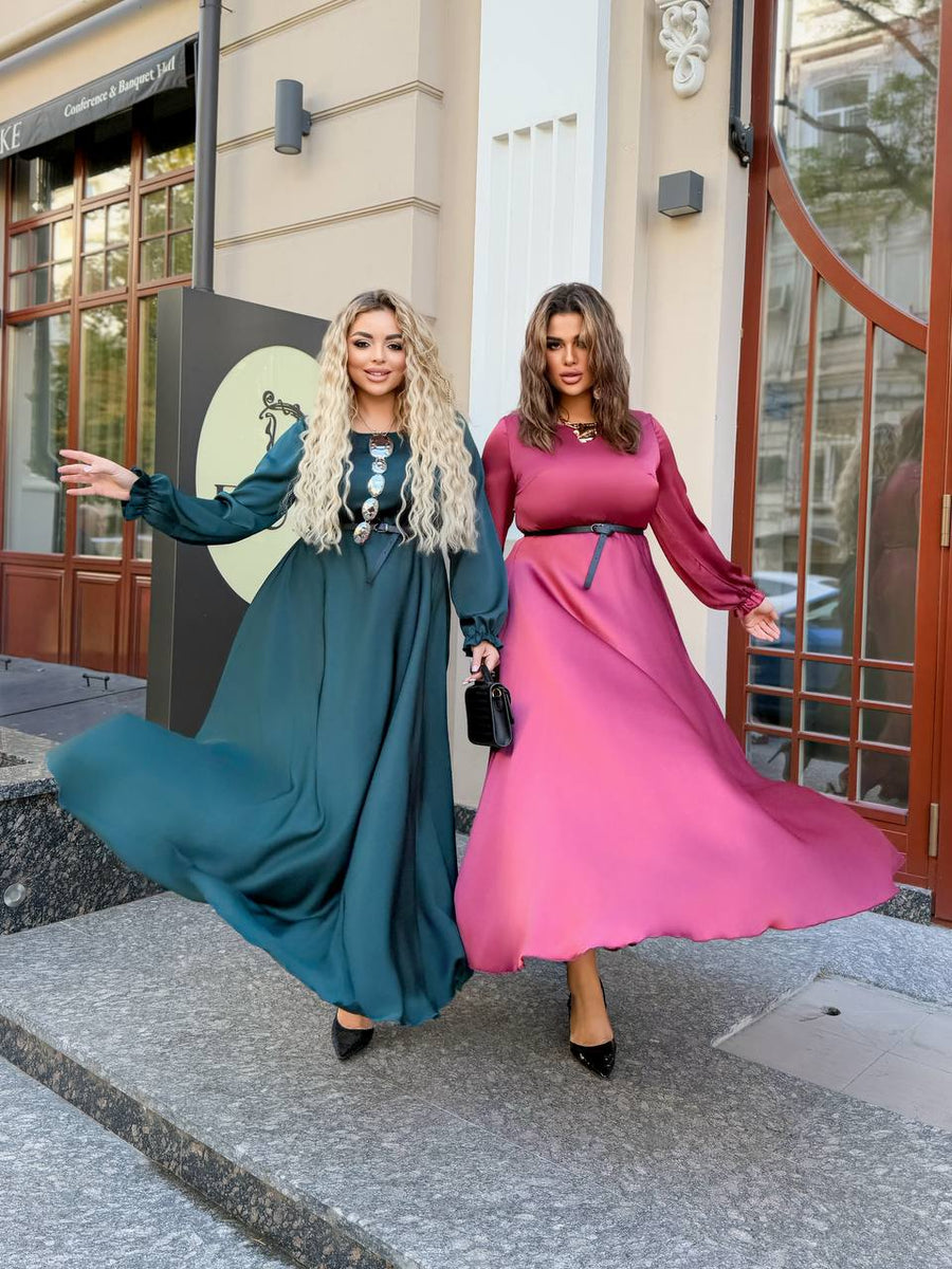 Дълга рокля от ефирна материя - Twiggy Shop