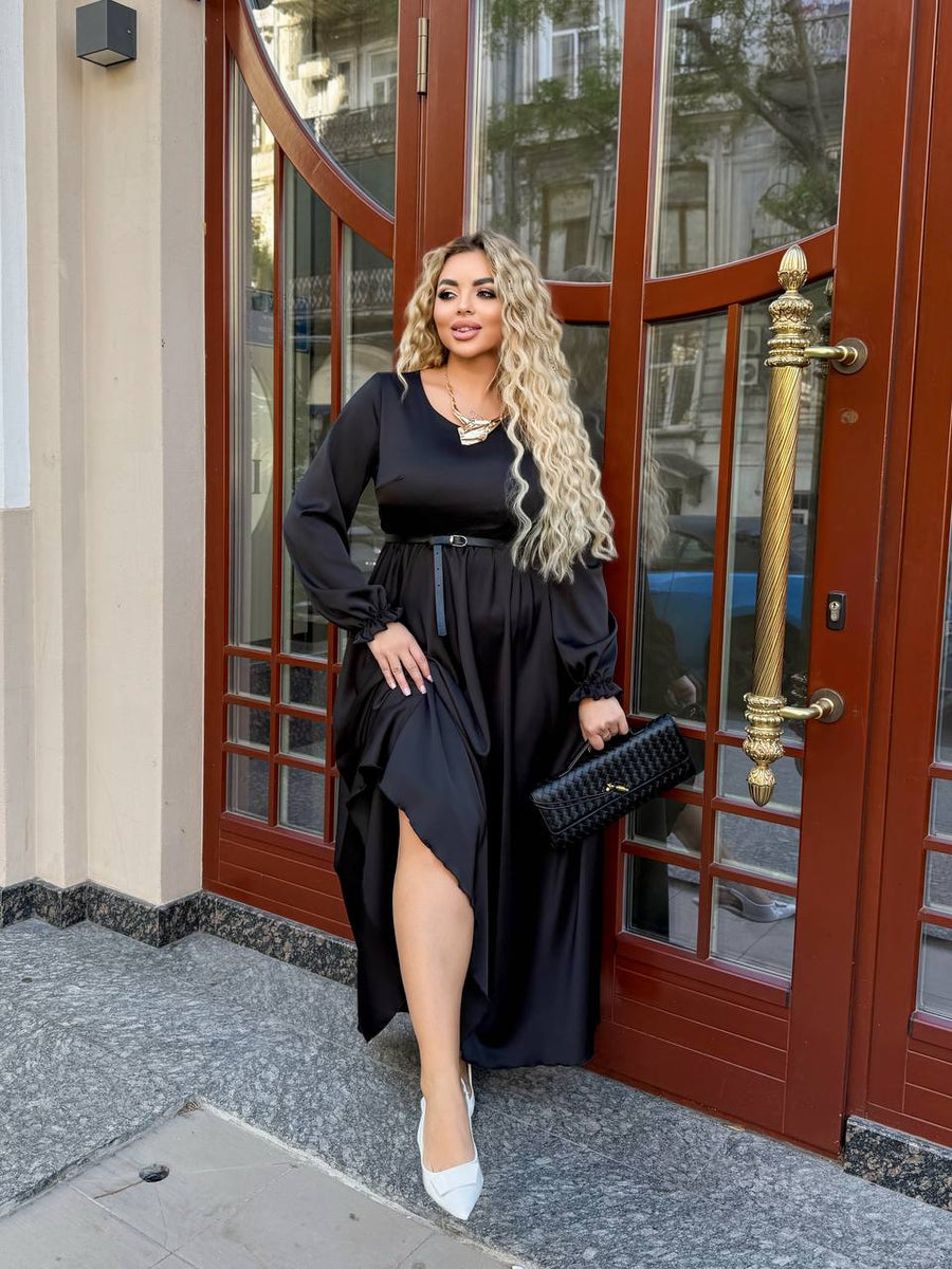 Дълга рокля от ефирна материя - Twiggy Shop