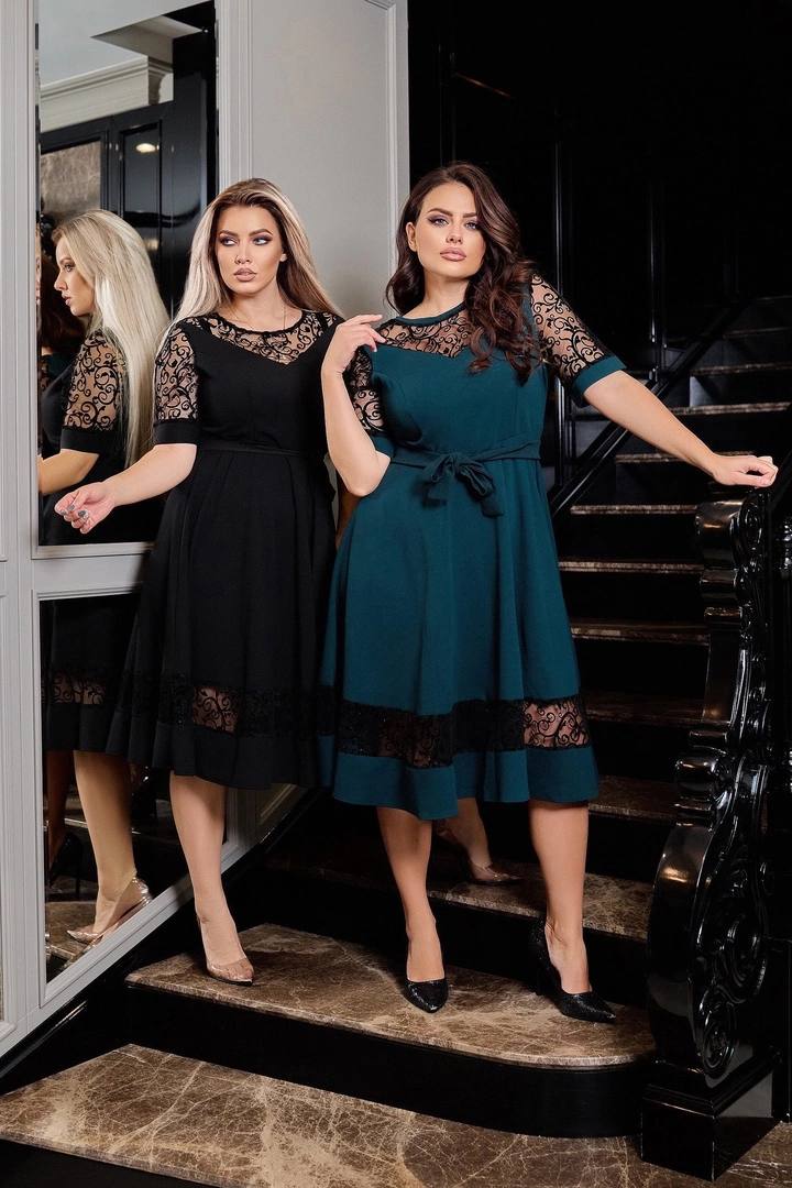 Разкроена рокля с мрежа - Twiggy Shop