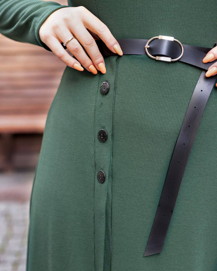 Миди рокля от рипсено трико - Twiggy Shop