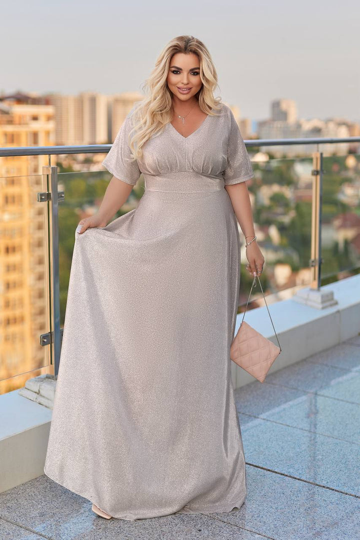 Рокля от блестяща материя - Twiggy Shop