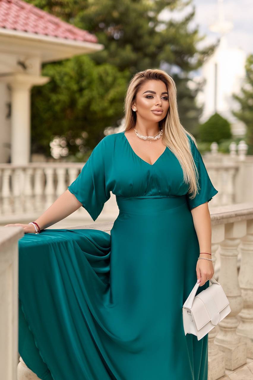 Дълга копринена рокля - Twiggy Shop