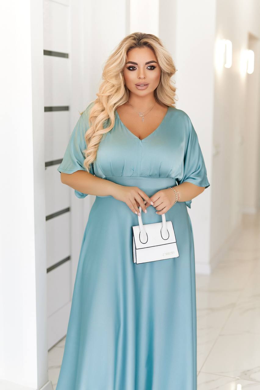 Дълга копринена рокля - Twiggy Shop