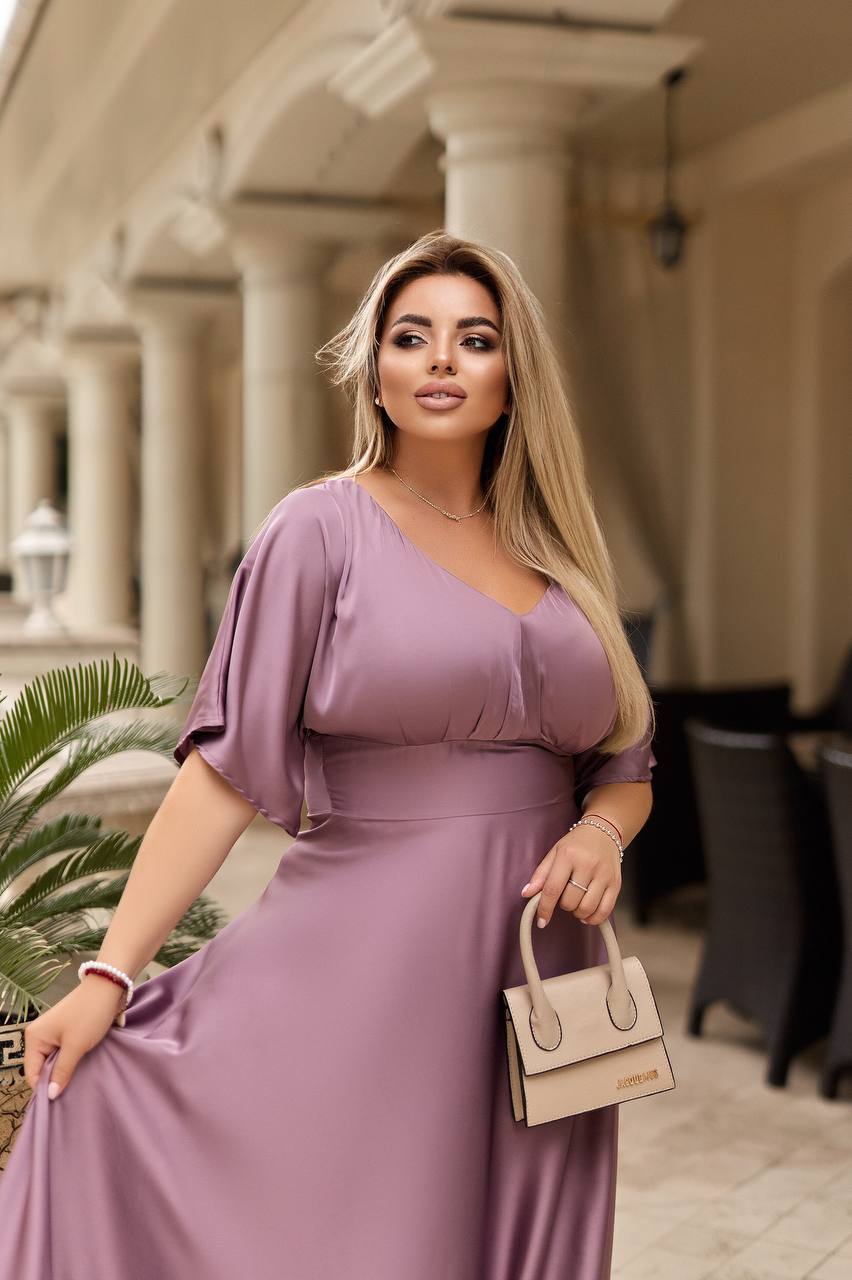 Дълга копринена рокля - Twiggy Shop