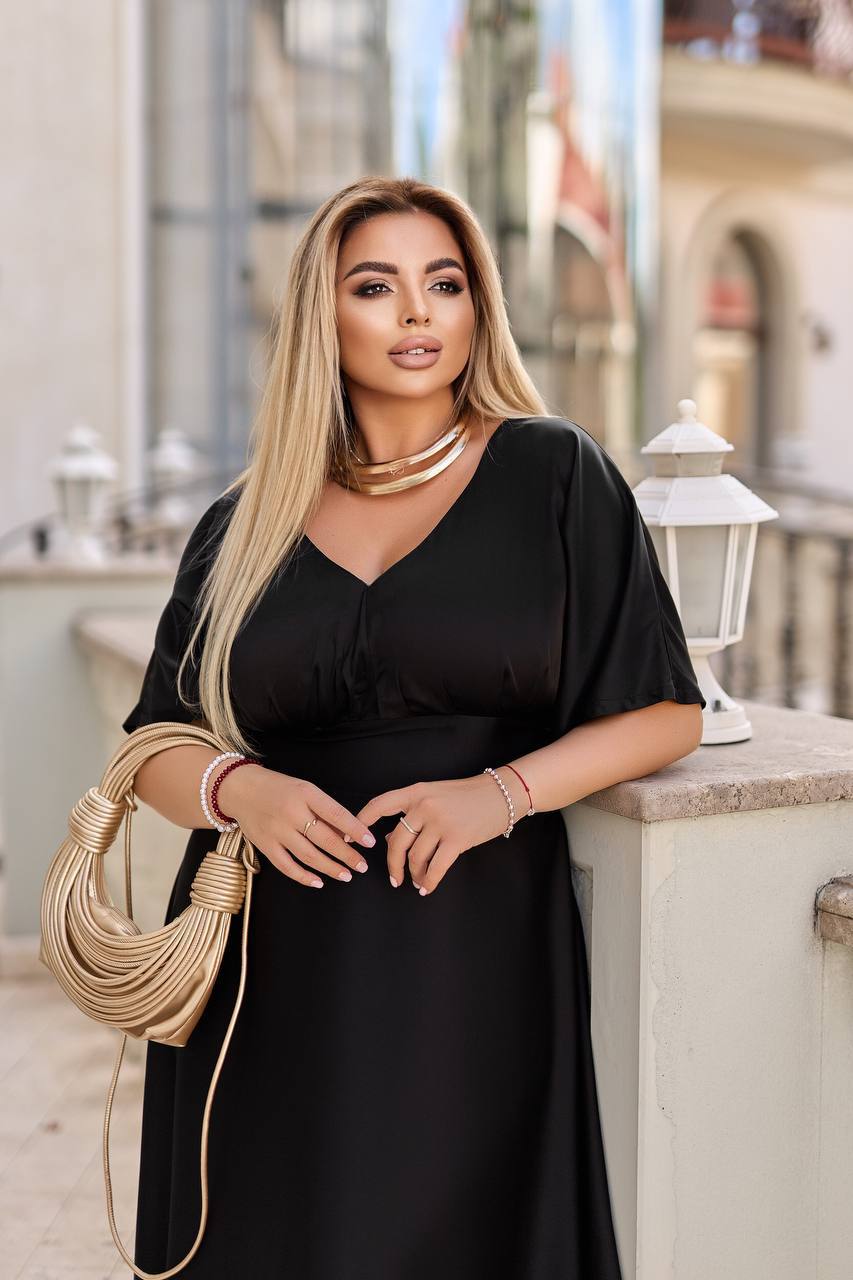 Дълга копринена рокля - Twiggy Shop