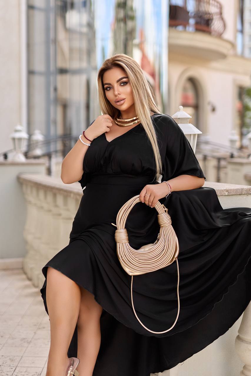 Дълга копринена рокля - Twiggy Shop