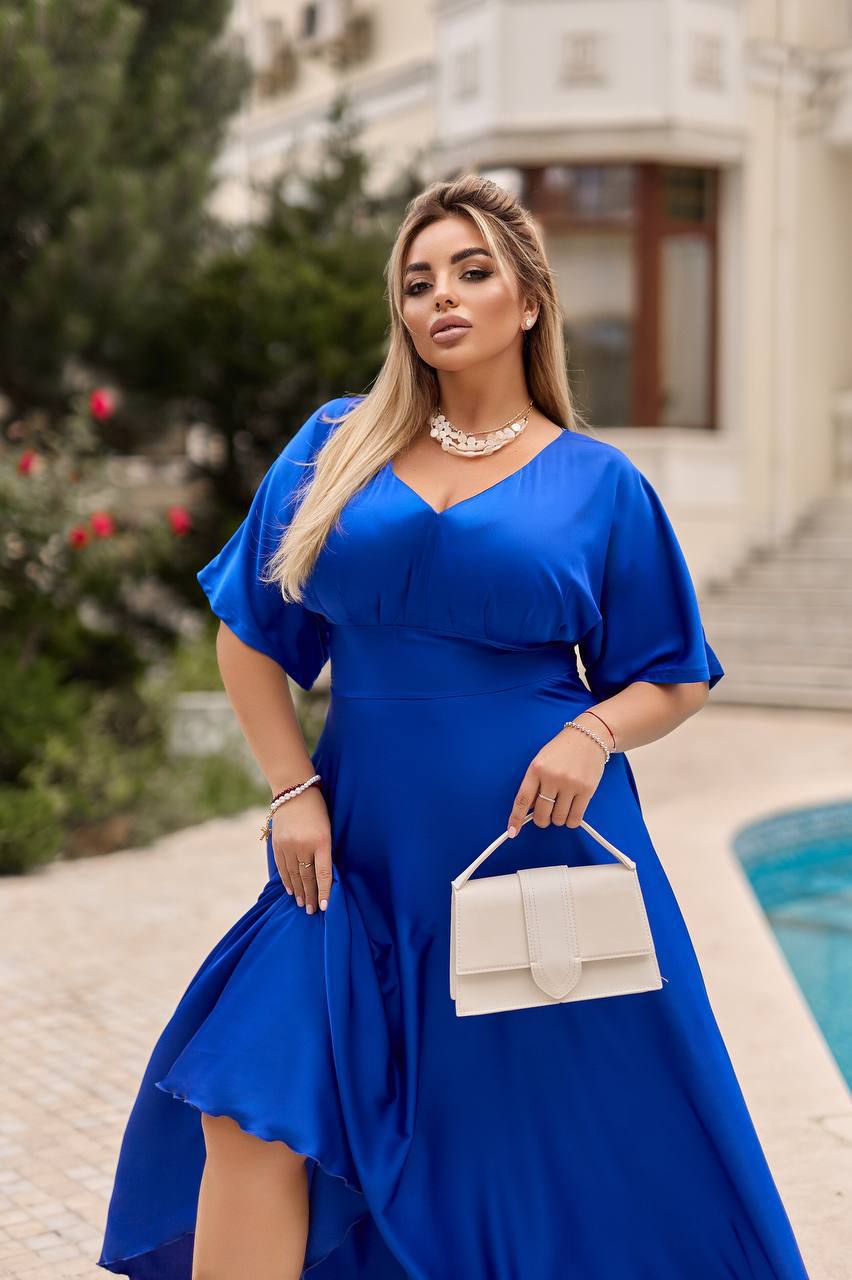 Дълга копринена рокля - Twiggy Shop