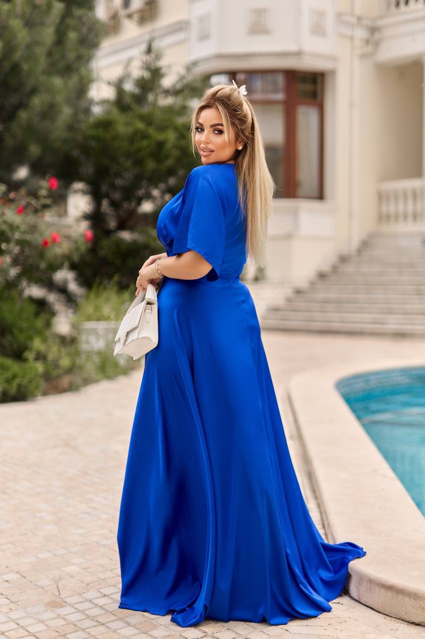 Дълга копринена рокля - Twiggy Shop