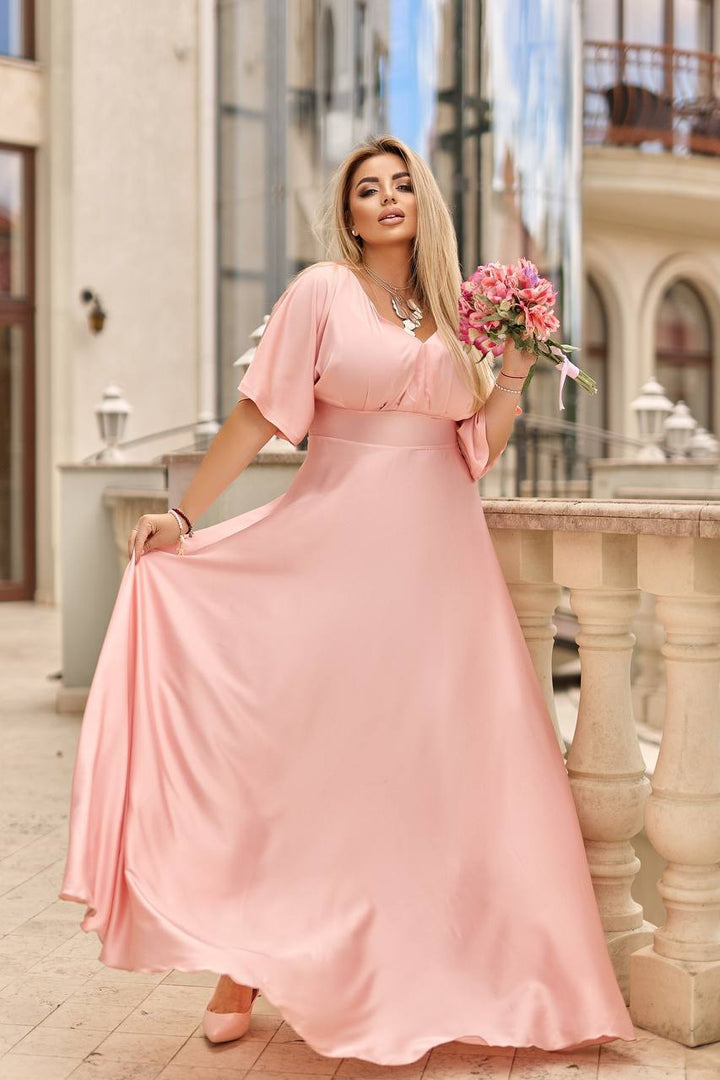 Дълга копринена рокля - Twiggy Shop