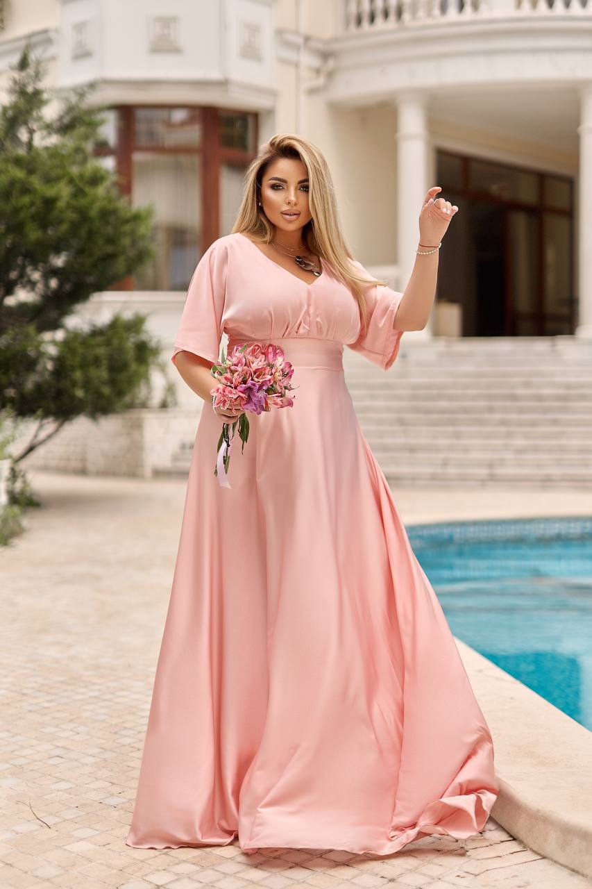 Дълга копринена рокля - Twiggy Shop