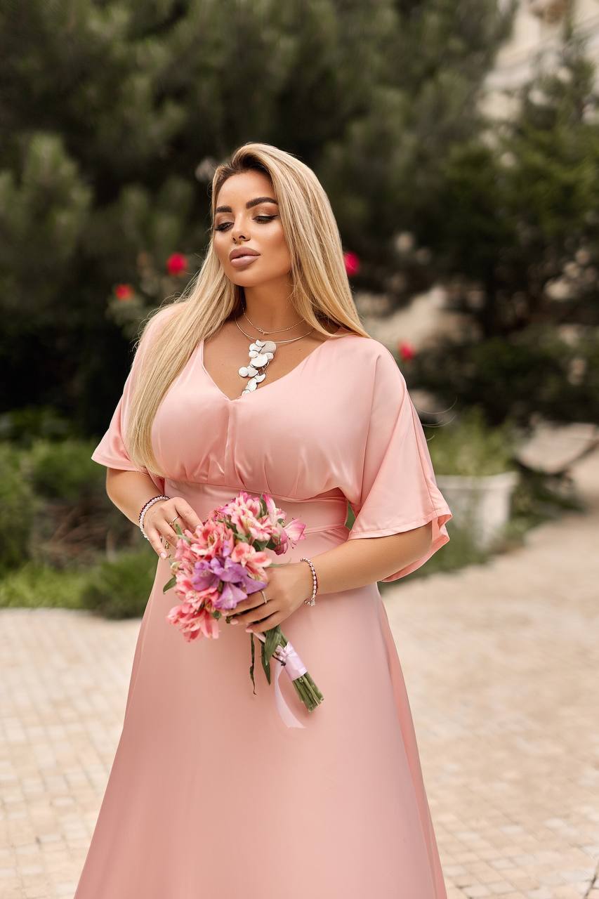 Дълга копринена рокля - Twiggy Shop