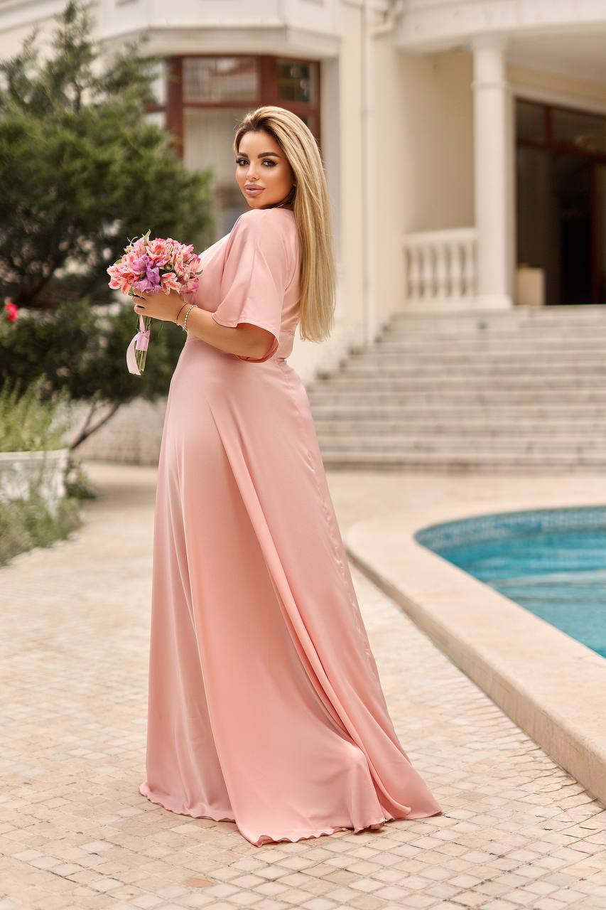 Дълга копринена рокля - Twiggy Shop