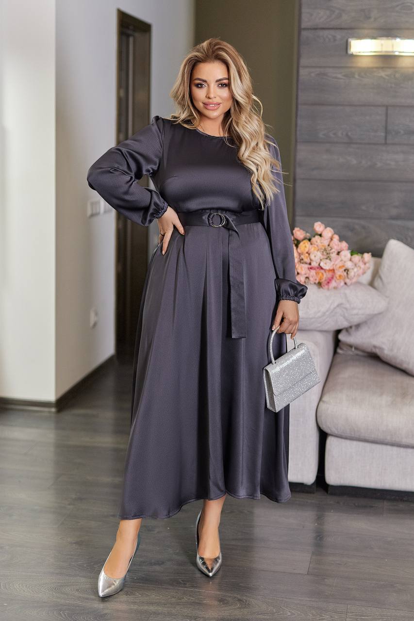 Разкроена рокля от коприна - Twiggy Shop