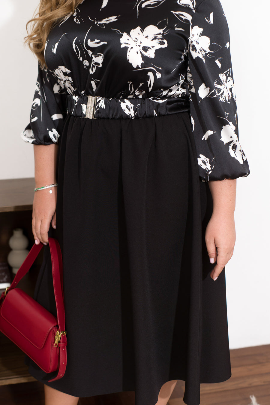 Комбинирана копринена рокля - Twiggy Shop