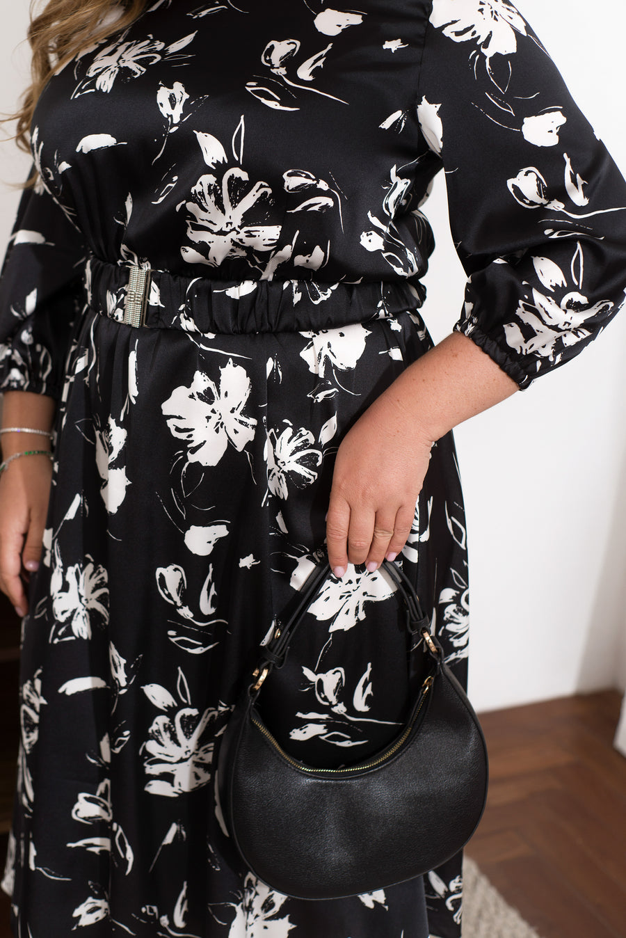 Копринена рокля на цветя - Twiggy Shop