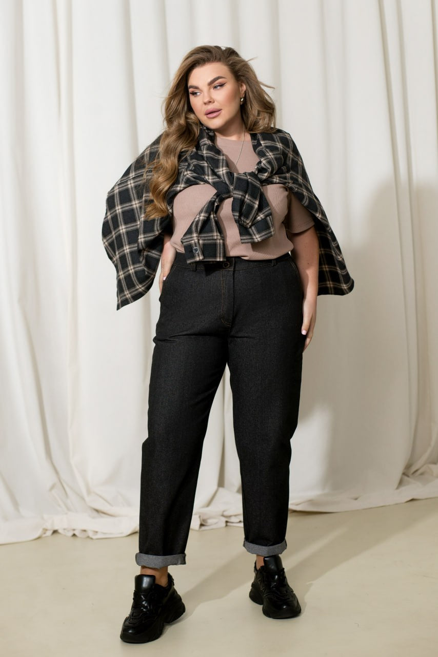 Дънки с висока талия и странични джобове - Twiggy Shop