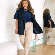 Дънки с висока талия и странични джобове - Twiggy Shop