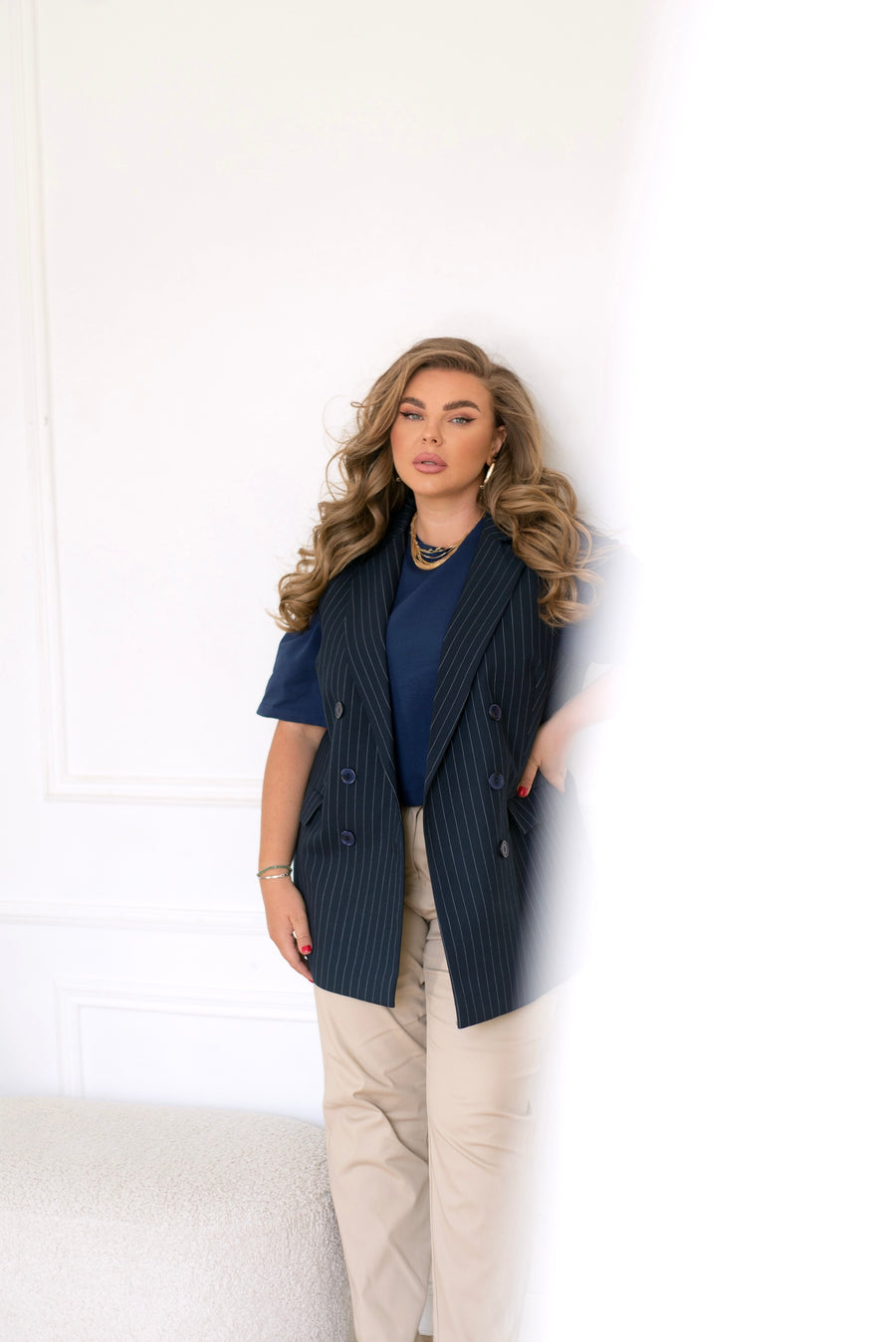 Дънки с висока талия и странични джобове - Twiggy Shop