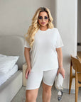 Комплект от тениска и къс клин - Twiggy Shop