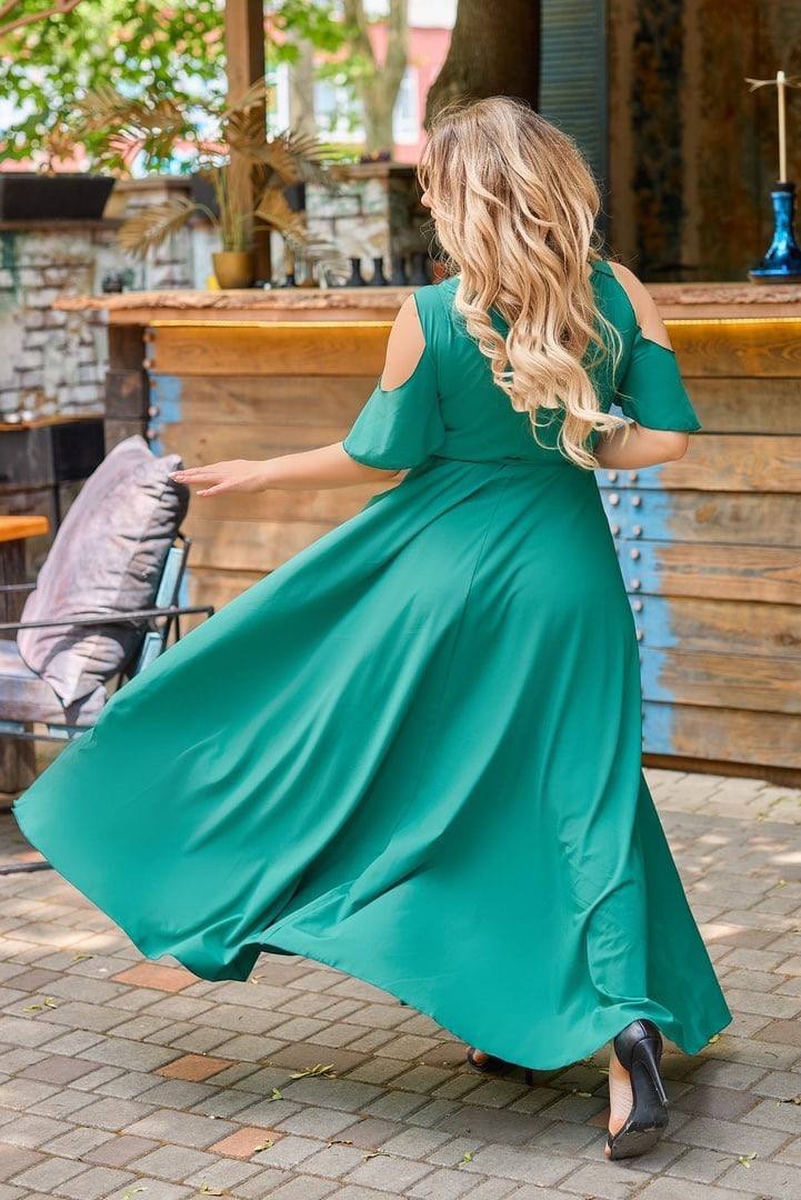 Дълга рокля с прехвърляне - Twiggy Shop
