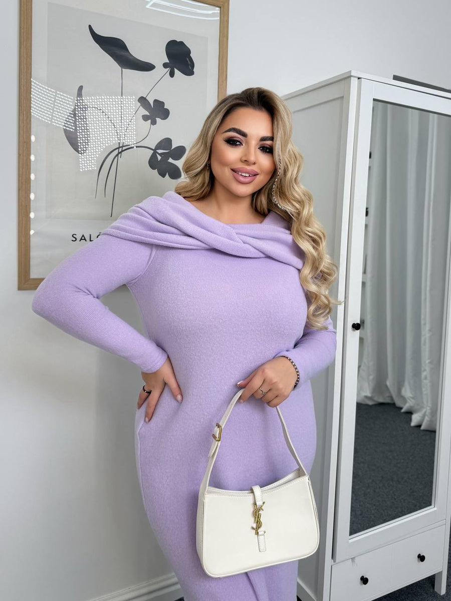 Миди рокля от мека материя - Twiggy Shop