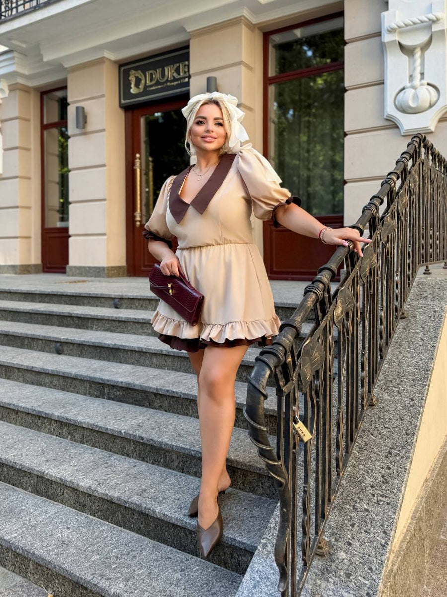 Къса рокля с яка - Twiggy Shop