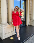 Къса рокля с волани - Twiggy Shop