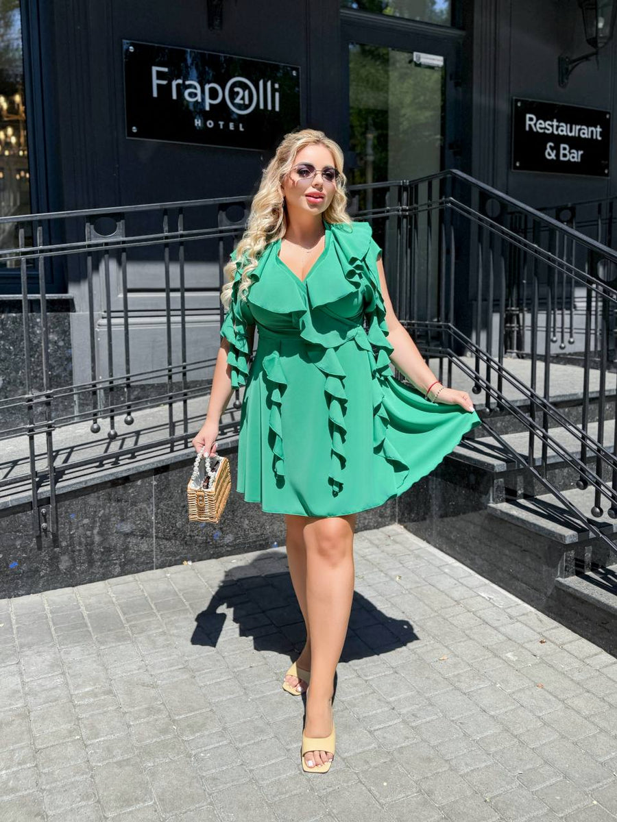Къса рокля с волани - Twiggy Shop