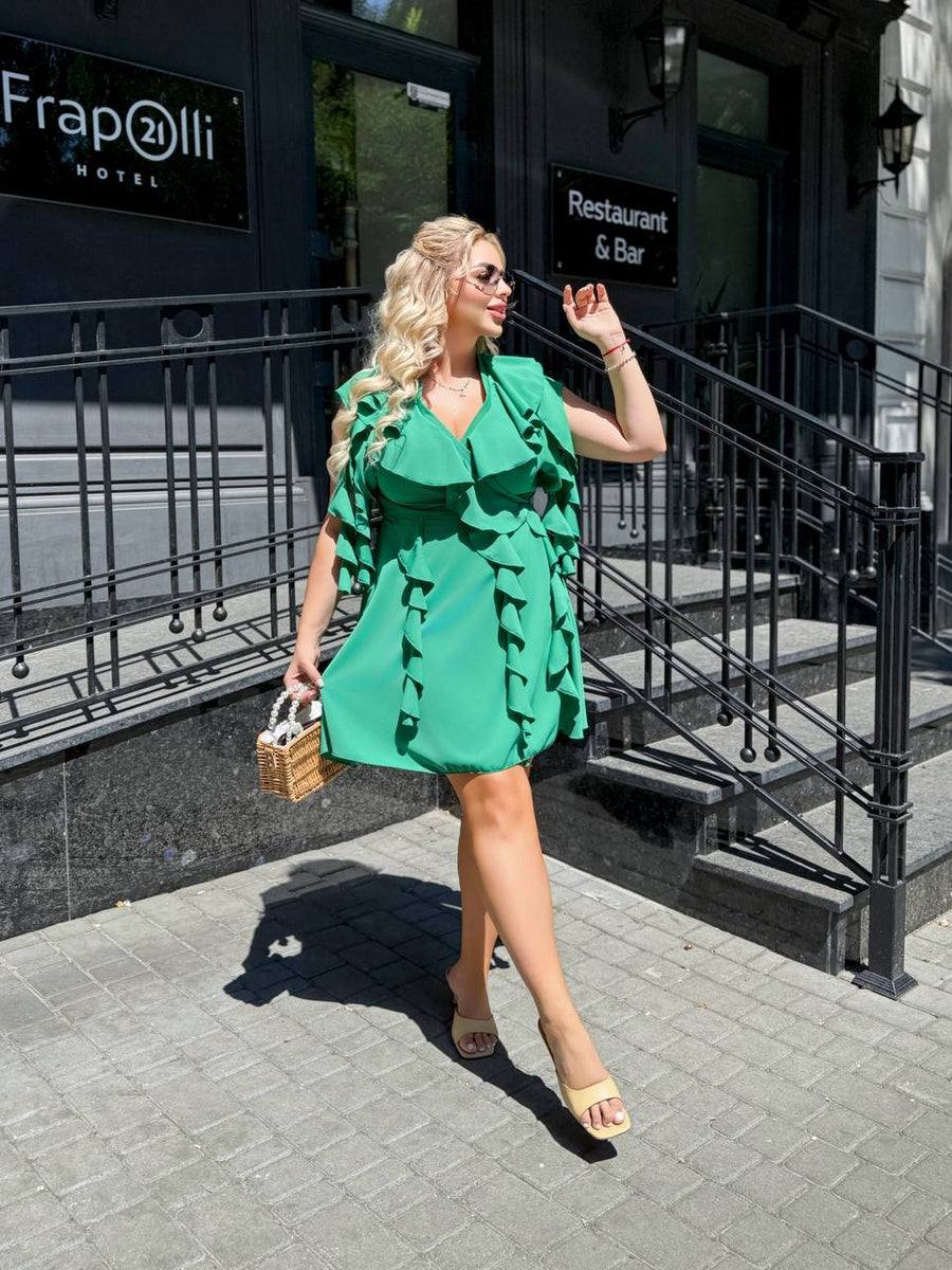 Къса рокля с волани - Twiggy Shop