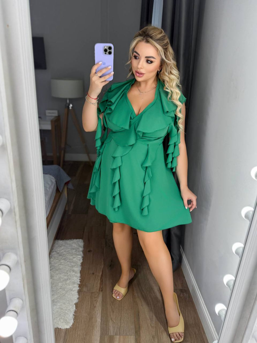 Къса рокля с волани - Twiggy Shop