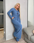 Комплект от блуза и широк панталон - Twiggy Shop