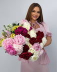 Дълга рокля със свалящ се пеплум-колан