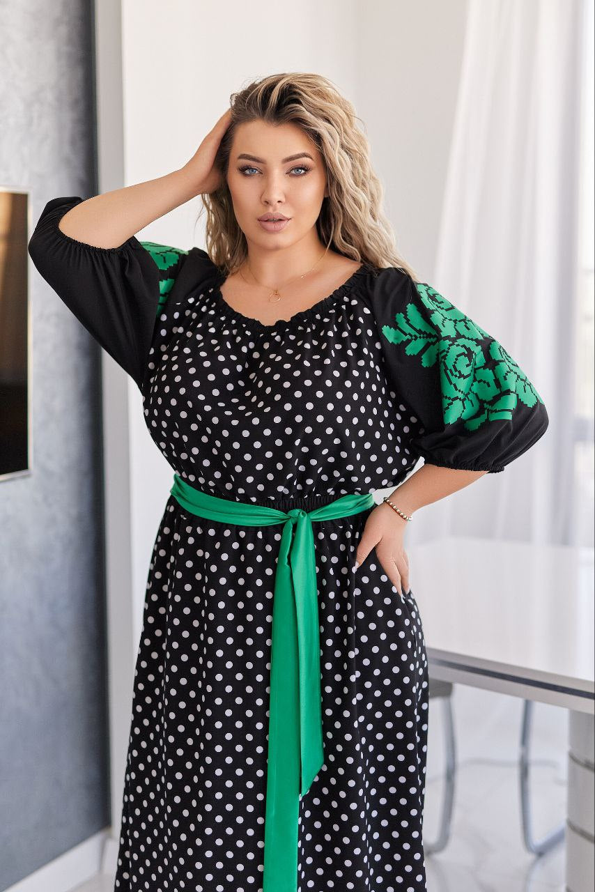 Рокля она точки с апликация - Twiggy Shop
