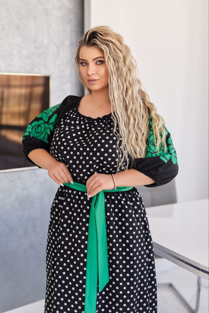 Рокля она точки с апликация - Twiggy Shop