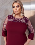 Вталена рокля с мрежа - Twiggy Shop