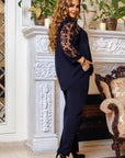 Комплект с блуза от флок материя - Twiggy Shop