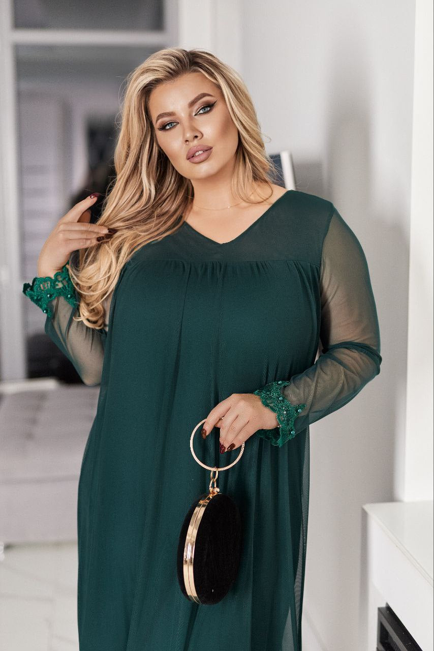 Вечерна рокля с тюл