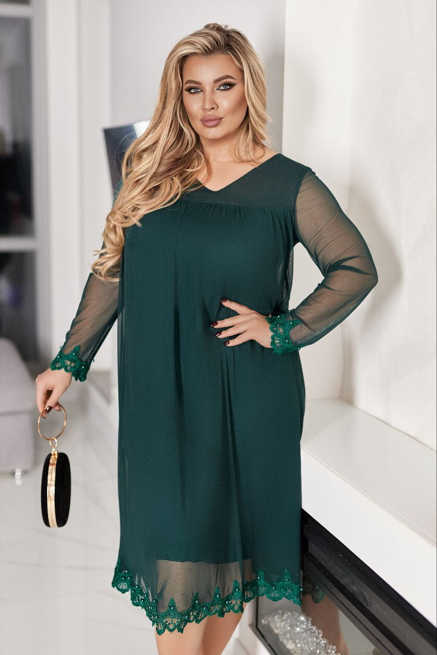 Вечерна рокля с тюл