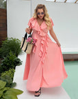 Дълга рокля с волани - Twiggy Shop