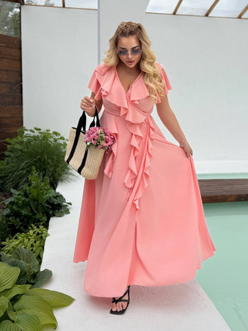 Дълга рокля с волани - Twiggy Shop