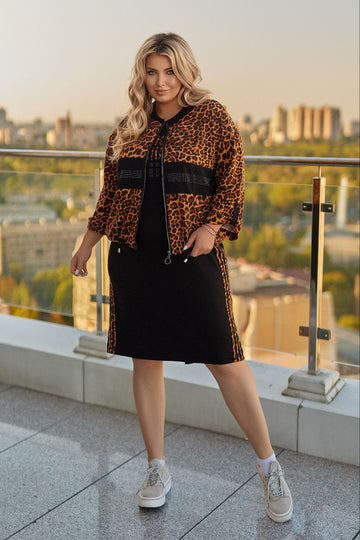 Комплект от рокля и бомбър - Twiggy Shop